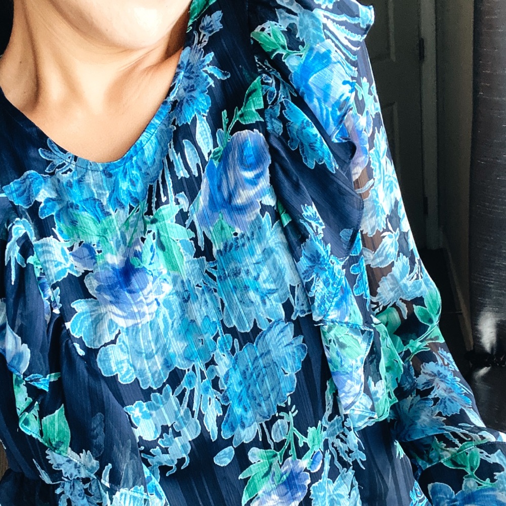 COLLECTIVE CONCEPTS FLORAL TOP - Picture 2 of 11